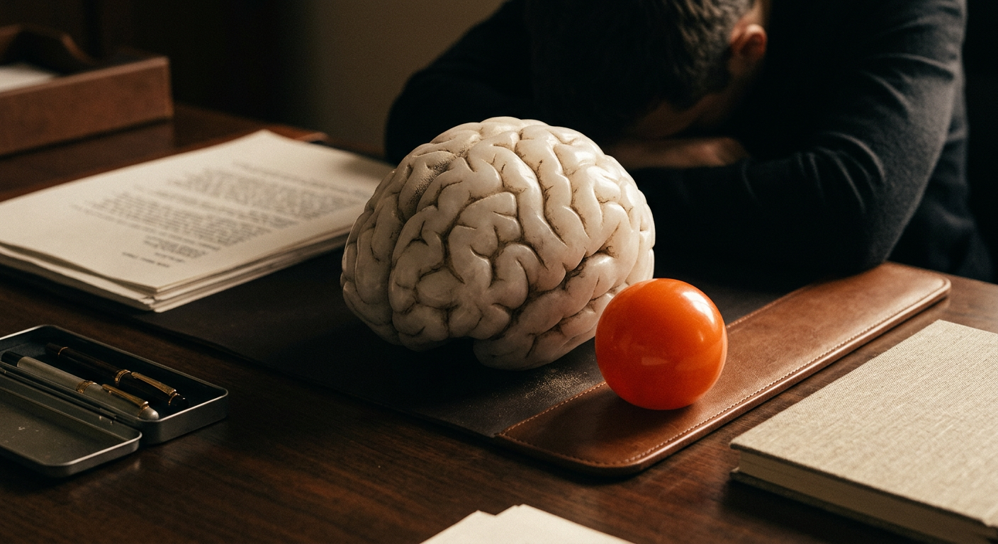 Editorial illustration for A Depressed Boss Can Strain the Team