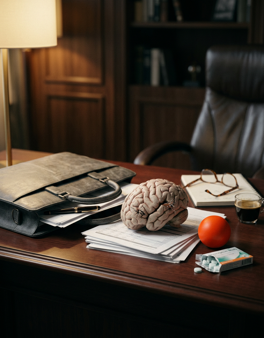 Editorial illustration for Executive Stress Carries a Life-Shortening Load