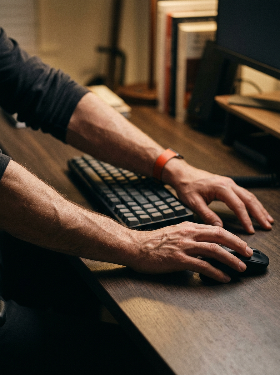 Editorial illustration for Your Forearms Carry More Than the Keyboard