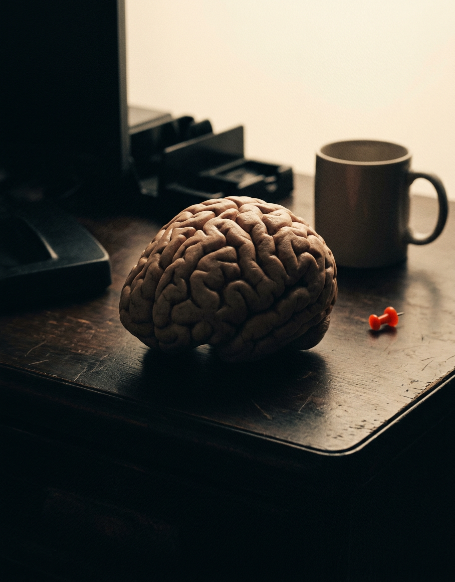 Editorial illustration for Monotony Drains the Brain
