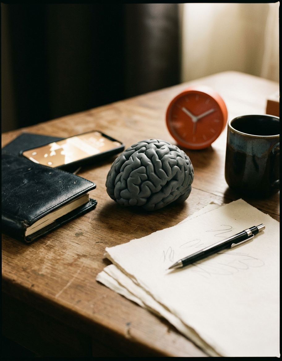 Editorial illustration for The Brain Awaits Interruptions